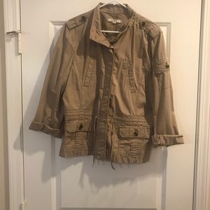 Tan Utility Jacket- Ann Taylor Loft